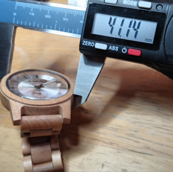 X Earth Blue Ridge Quartz watch light oak tone with silver face 3 hands i - Picture 4 of 7